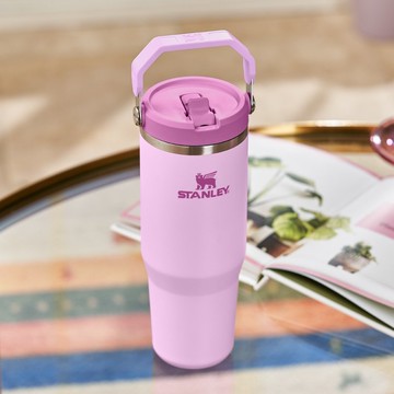STANLEY 經典系列 IceFlow 手提吸管杯2.0 0.88L / 霧粉紫