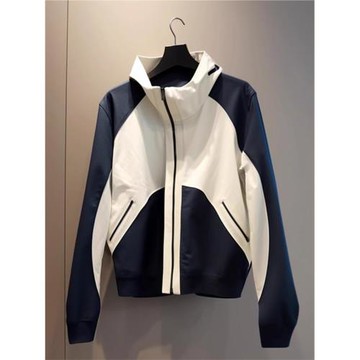 尾單撿漏春秋季歐貨高級感超好看休閑上衣小眾撞色沖鋒衣外套女