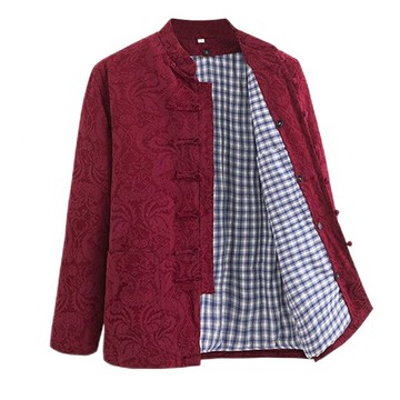 【巴黎精品】現貨+預購 新中式 唐裝漢服上衣-中國風加厚棉襖緹花盤扣男外套5色a1bx77