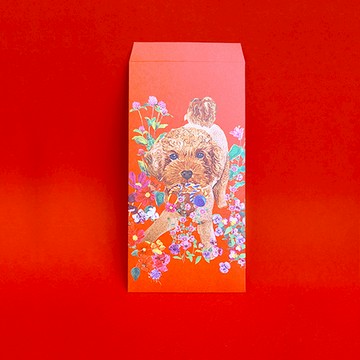 島民｜福獸納福紅包袋 - 花開富貴/貴賓犬 - 5入