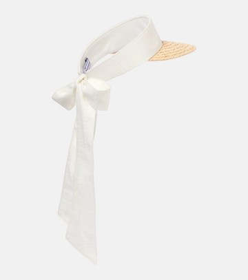 Ruslan Baginskiy Straw and linen-blend visor
