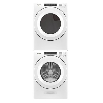 Whirlpool 美製17公斤滾筒洗衣機+15公斤電力型滾筒乾衣機 堆疊洗乾衣機(8TWFW5620HW+8TWED5620HW)