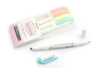 ZEBRA MILDLINER 柔色系雙頭螢光筆 WKT7-5C 淡色組 畫重點不傷眼