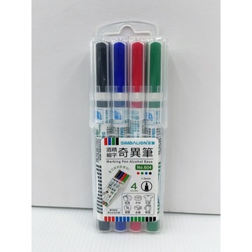 ✨星星文具✨SIMBALION 雄獅 酒精 細字 奇異筆 4入組 NO.604