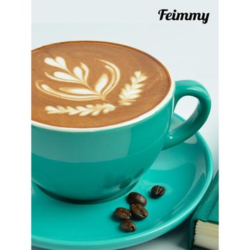 Feimmy意大利巴勒莫WBLC賽優質陶瓷拉花杯咖啡杯卡布拿鐵杯240ml