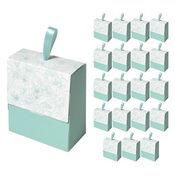 GILGRI DIY 迷你禮物包裝盒  9 x 4.5 x 10cm  花 薄荷綠  20個