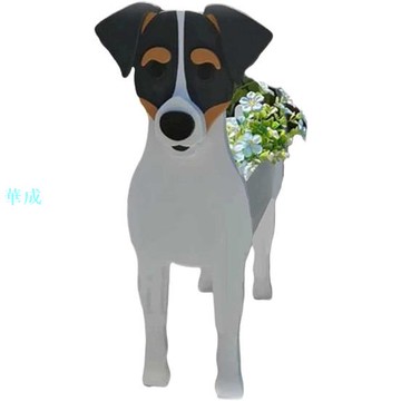 創意木製大農場動物樹脂花盆寵物狗植物盆，3d動物形狀花盆植物容器持有人，園藝裝飾創意動物植物盆