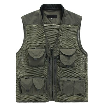 PUSH!機能面料衣 夏季網眼透心涼背心釣魚攝影背心馬甲多色可選