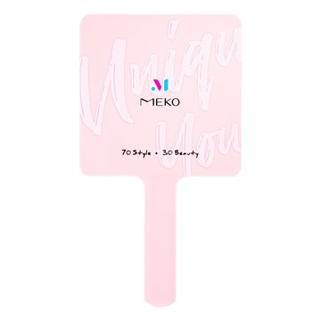 MEKO 獨特的你手拿鏡 風格美妝設計款 好握輕便易於隨身攜帶  粉色  1個