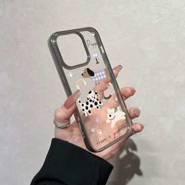🔥iPhone手機殼｜韓系小狗適用蘋果17PROMAX手機殼iPhone16軟殼15透明14ins風13/12