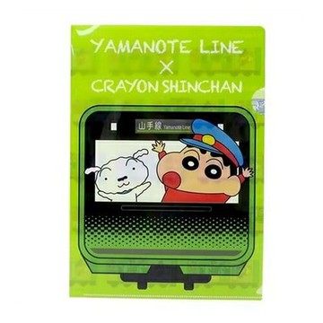 【震撼精品百貨】蠟筆小新 Crayon Shin-chan 日本鐵道系列日本製A4文件夾(山手線)#29872 震撼日式精品百貨