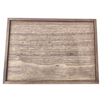 日式原木托盤 40x30x2cm 有防滑  中  胡桃木色  1個