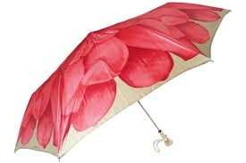 Pasotti 葩莎帝 红色花朵伞面 复古手柄 晴雨伞