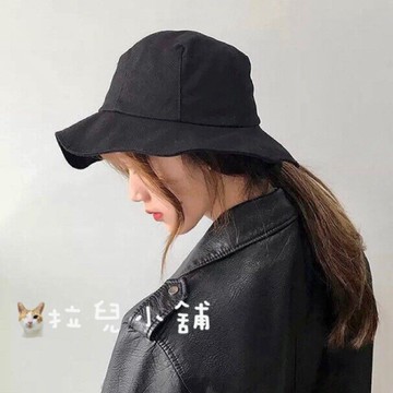 「拉兒小舖」台灣現貨 韓妞款 法式優雅 荷葉邊漁夫帽 波浪邊 復古棉麻漁夫帽