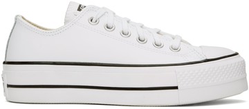 Converse 白色 Chuck Taylor All Star Platform Leather 运动鞋