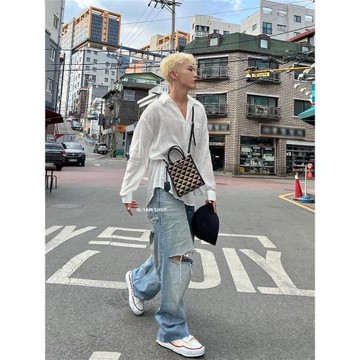 Our Legacy純色慵懶風襯衫透氣休閑寬松百搭長袖襯衣權順榮同款