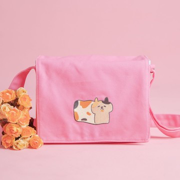 【絕版出清】厚實質感三花吐司貓帆布相機包