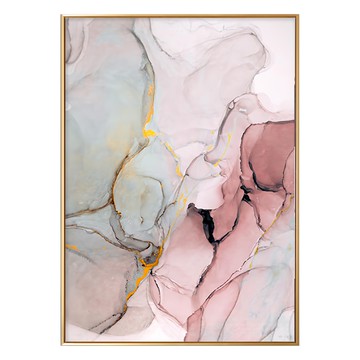 抽象畫 蘊涵 邊框裝飾畫  50 x 70cm  金色