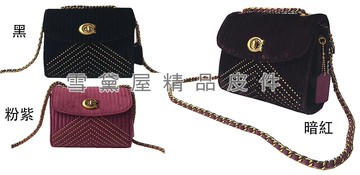 限時 滿3千賺10%點數↘ | ~雪黛屋~COACH 斜背包方包中容量國際正版保證進口防水絨布材質品證購證塵套提袋等候10-15日C310341