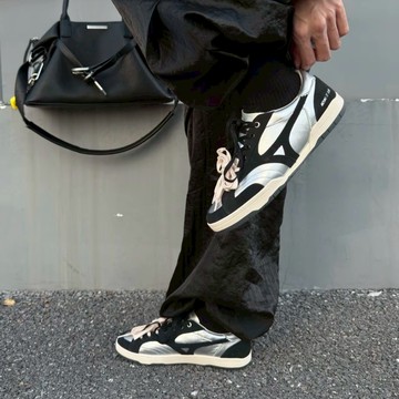 MIZUNO CT CLUB 黑銀 復古拼色 雙鞋帶 板鞋 薄底鞋 美津濃 D1GH261013