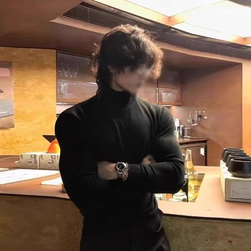 黑色半高領保暖打底衣 德絨打底衫 男秋冬季中領修身長袖 長袖t恤內搭衛衣 素色打底內搭