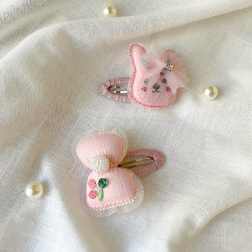 韓國 inpink 童趣小兔櫻桃髮夾