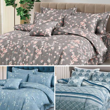 【Indian】100%純天絲雙人兩用被床包四件組-3款任選