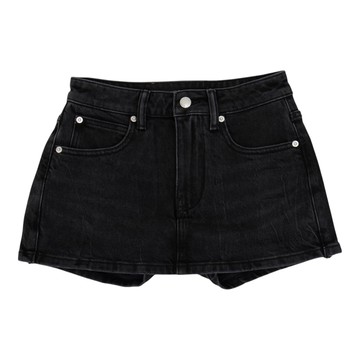 alexanderwang 舒適彈力牛仔布中腰迷你褲裙