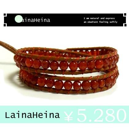 LainaHeina】カーネリアン シルバー925 パワーストーンブレスレット 