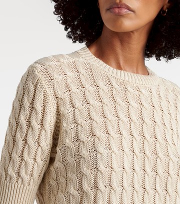 Max Mara Talamo cable-knit linen sweater