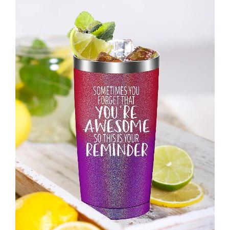 Unique Birthday Gifts for Women Tumbler Pack,Inspirational Present Idea Gift for Mom,Friend,Coworker,Stainless Mug with Sayings-Sometimes You forget