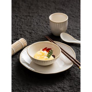 一人一筷一碗一勺碗碟盤輕奢餐廳酒店高端餐具火鍋擺臺套裝四件套