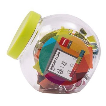 得力Deli炫彩長尾夾/E8558/19mm/25支