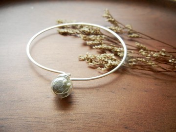 *coucoubird*夢幻小玻璃球古典藍手環-霧銀