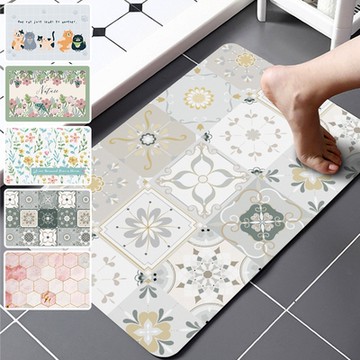 半島良品 40X60北歐軟式吸水地墊 科技絨 防滑 吸水 踏墊 腳踏墊 地毯 門墊 門口浴室廁所臥室 軟地墊 軟墊 仿珪藻土