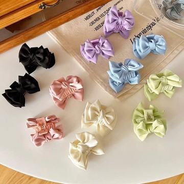 【𝐔.𝐉.𝐉】現貨✨彩色蝴蝶結髮夾 網紅夾子 側邊夾 劉海髮夾 彩色髮夾 ins日韓風 蝴蝶側夾 一字髮夾 碎髮小抓夾