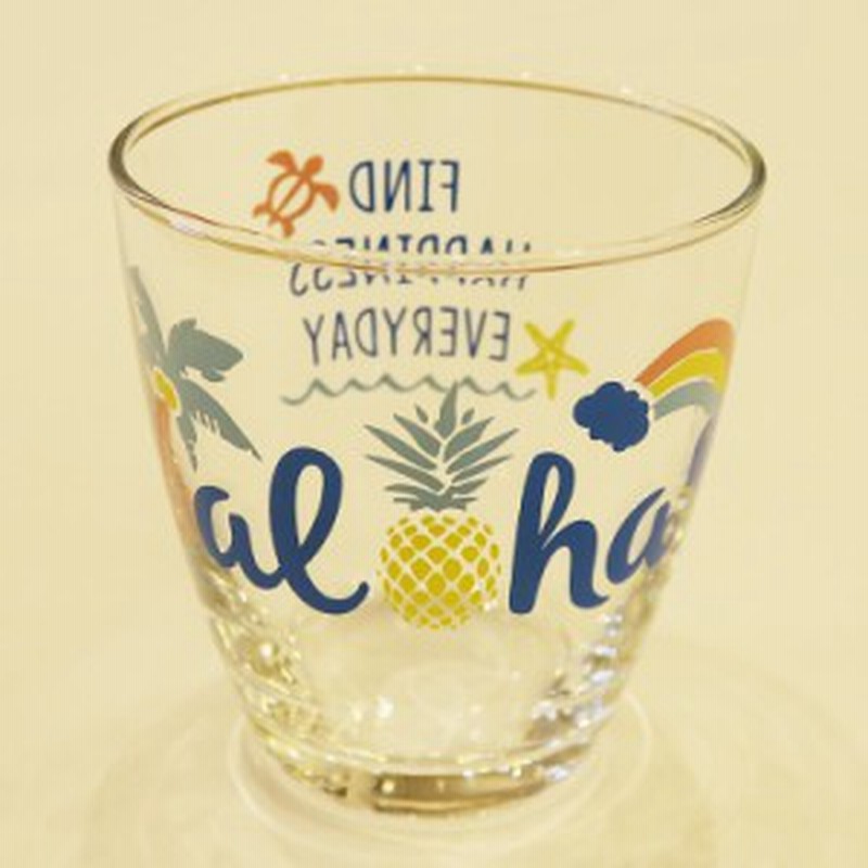 アロハレンボーグラス コップ ガラス 食器 ハワイアン雑貨 キッチン用品 お土産 通販 Lineポイント最大1 0 Get Lineショッピング