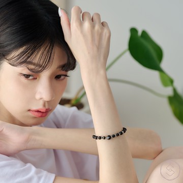 (絕版) 相反面 | 金曜石 S925純銀 | 天然水晶手鍊