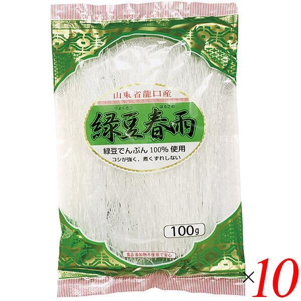 はるさめ 春雨 緑豆 緑豆はるさめ 100g 10個セット 山東省龍口産 丸成商事 送料無料