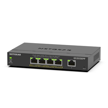Netgear GS305EPP 5埠Gigabit PoE/PoE+ 簡易網管交換器