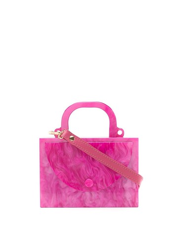 ESTILÉ - marble pattern crossbody bag - women - Leather/Acrylic - One Size - Pink