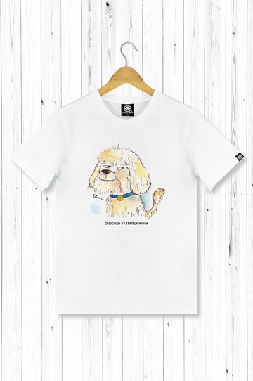 STATELYWORK 厭世生肖-狗-男白T恤