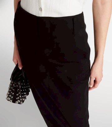 Vince Low-rise cotton-blend midi skirt