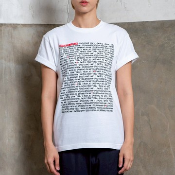 白色純棉快樂Happiness Tee