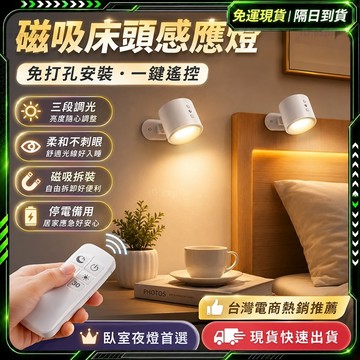 隔日達🔥全新升級第三代 壁燈🔥免打孔 led燈 夜燈 小夜燈 床頭燈 展示燈 房間裝飾 投射燈 氛圍燈 燈具 聚光燈