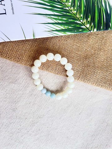 白玉菩提子-手環/手串/手鍊/天然植物果實/緬甸原礦玉