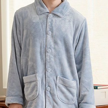 華歌爾睡衣-男士系列 法蘭絨 居家休閒 M-LL長袖褲裝睡衣(星宇藍)LWZ71053CD