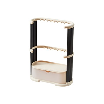 【英國FGODA】可掛式飾品首飾收納架(附抽屜)-多款可選-黑色