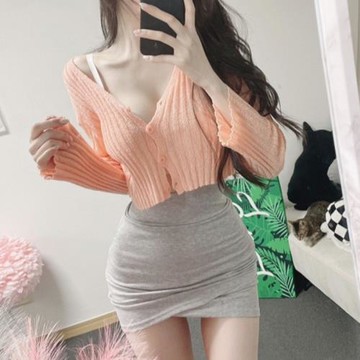 性感半身裙女2022春秋新款高腰顯瘦交叉包臀裙時尚收腹一步短裙子