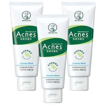 MENTHOLATUM 曼秀雷敦 Acnes 台灣公司貨 抗痘洗面乳  100g  3條